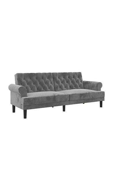 soufa dibaj Chocolate | 3-Seater Sofa Upholstered In Velvet 212x82x84 cm - Grey