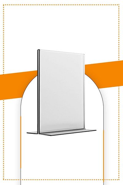 Etias Reklam A4 T Type Vertical 5-Piece Table Top 2.8 Mm Transparent Plexi Fountain / Brochure Holder