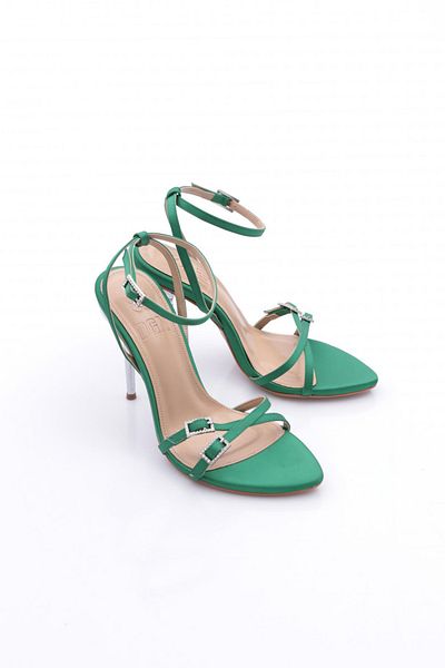 DGN 1275 Women's Buckle Ankle Fastening Heeled Shoes