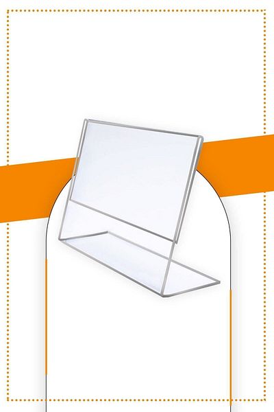 Etias Reklam A4 L Type Horizontal 5-Piece Table Top Transparent Plexi Foil / Brochure Holder