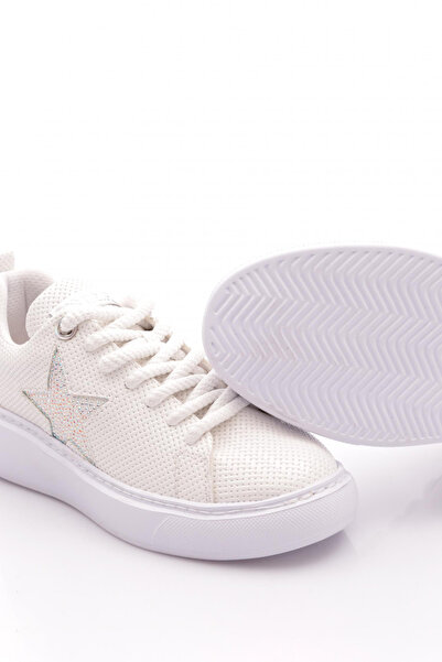 DGN Kadın Silver Taşli Baskili Sneakers Ayakkabı 12211539101