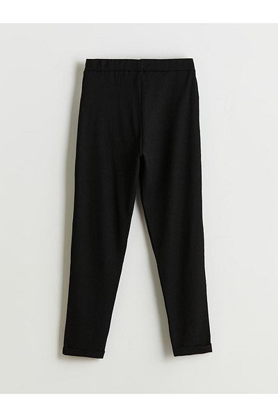 LC Waikiki Elastic Waist Carrot Cut Textured Women's Trousers (S5)
