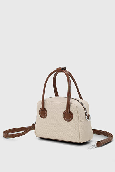 Housebags Soft Krem Vintage Çok Yönlü PU Deri Çapraz Askılı Çanta 275