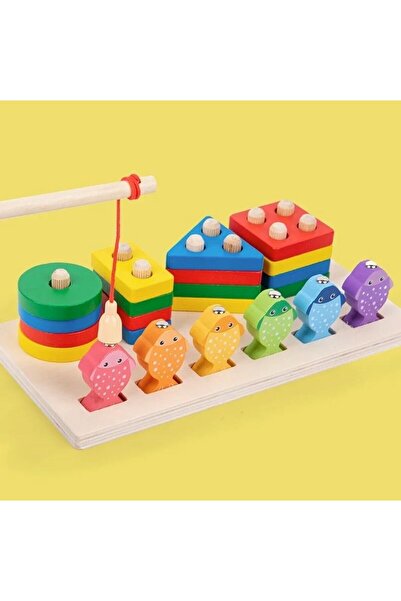 zola Joc sortator si pescuit magnetic, Zola, forme geometrice, multicolor, 22...