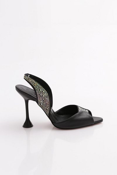 DGN 02 Women's Silver Stone Goblet Heeled Shoes