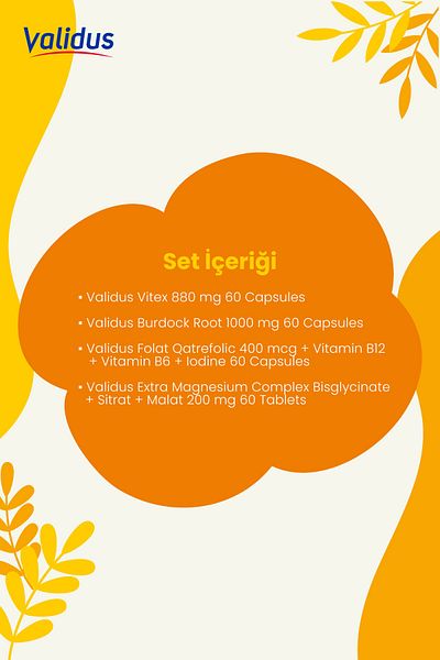 Validus Women's Support Set - Vitex - Burdock Root - Folat Qatrefolic - Magnesium