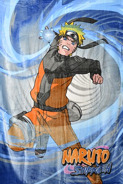 NARUTO BL/NA-B/24/C4 - Naruto-B Raschel Blanket - Naruto-B, Blue Color-BL/NA-B/24/C4