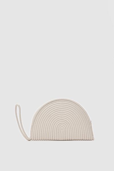 Shule Bags Most Cream Handmade Straw Clutch Bag