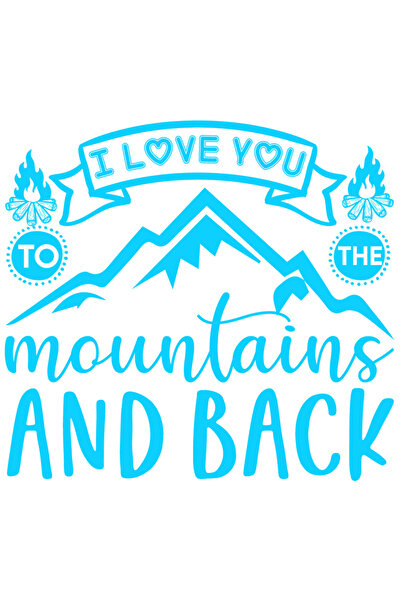 StoryGift Romania Sticker Eticheta 40CM Exterior cu munti si focuri de tabara cu declaratia de iubire "Te iubesc