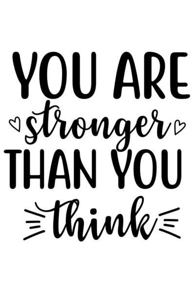 StoryGift Romania Sticker Exterior cu mesajul "You are stronger than you thin...