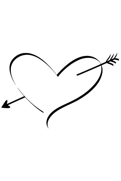 StoryGift Romania Sticker Exterior cu o inimioara care are o sageata infipta ...