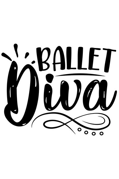 StoryGift Romania Sticker Adeziv 90CM Exterior pentru cele pasionate de balet - diva dans talent , Vinyl Negru, 90 cm