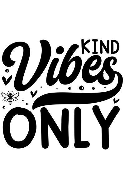 StoryGift Romania Sticker Exterior Cu Inimioare Si Textul "kind Vibes Only" -...