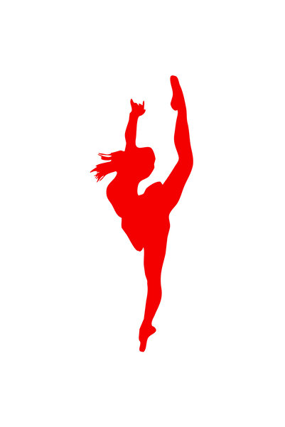 StoryGift Romania Sticker Autocolant 70CM Exterior cu o gimnasta - flexibilit...