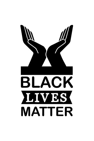 StoryGift Romania Sticker Exterior cu mesaj din care reiese ca vietile celor de culoare conteaza , Vinyl Neg