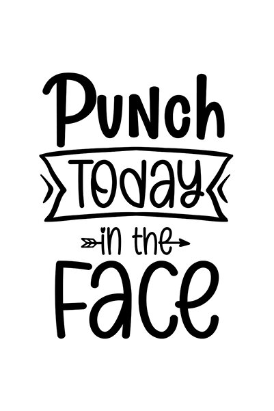 StoryGift Romania Sticker Adeziv 90CM Exterior cu textul in engleza "Punch to...