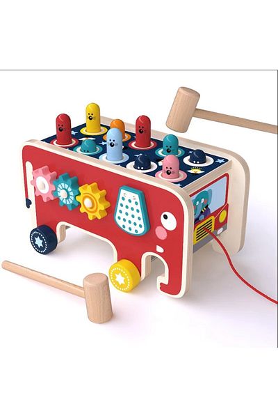 zola Centru de activitati multifunctional , Banc de lucru cu ciocanel, elefant cu activitati