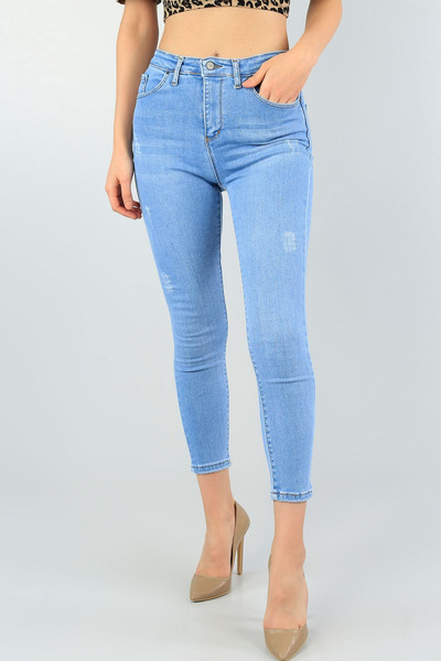 PENTHİLUS Copy - Women's Blue Lycra Jeans