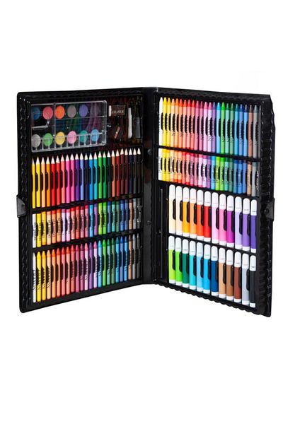 zola Set pictat si desen, Zola, gentuta depozitare, 168 piese, negru, 39x33 cm