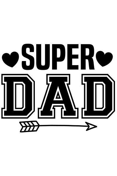 StoryGift Romania Sticker Autocolant 70CM Exterior cu inimioare pentru un tata iubit cu mesaj in engleza "Super