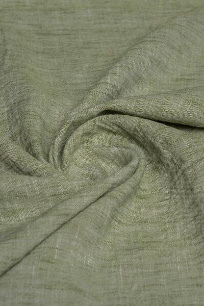 Kumaş Deposu Poliester cu aspect de in verde din material tip stofă