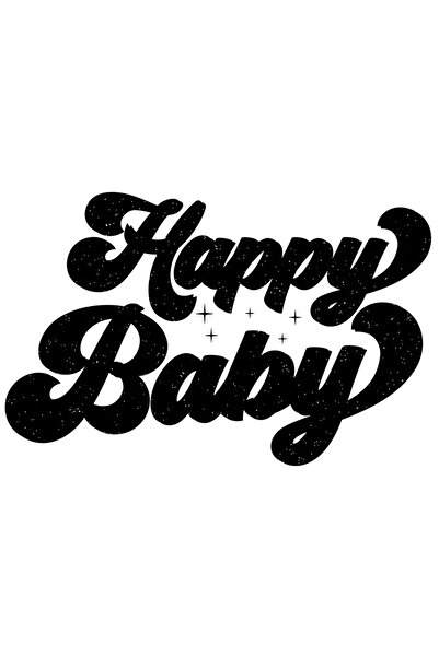 StoryGift Romania Sticker Adeziv 90CM Exterior cu pentru bebelusi cuminti si fericiti cu mesajul in engleza "Hap