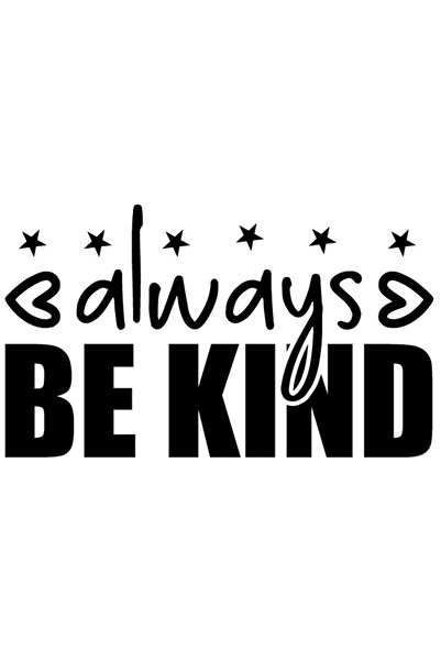 StoryGift Romania Sticker Eticheta 40CM Exterior cu stelute si textul "Fii buna mereu" - ajutor bunatate , Vinyl