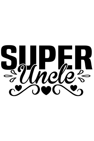 StoryGift Romania Sticker Autocolant 30CM Exterior pentru un unchi iubit si apreciat cu mesajul "Super uncle" -