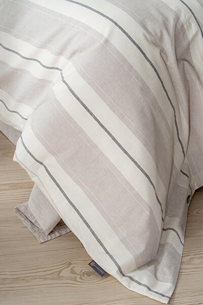 Berolige Granite 100% Cotton Double Washed Yarn Dye Striped Duvet Cover Set