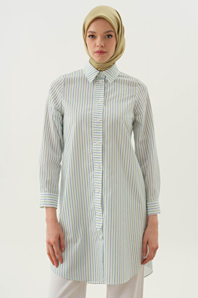 Tuğba Düğme Detaylı Patlı Tunik - Saks