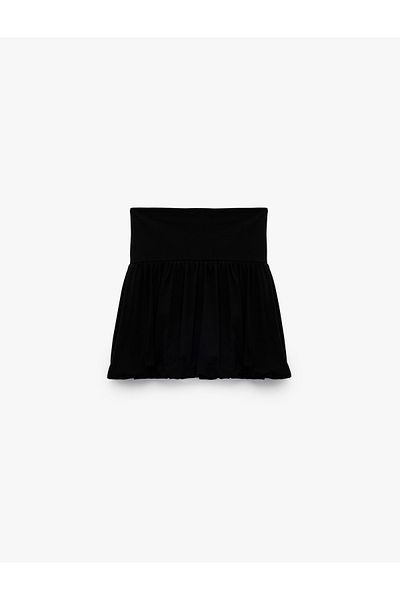 Koton Comfortable Fit High Waist Sports Balloon Shorts Skirt