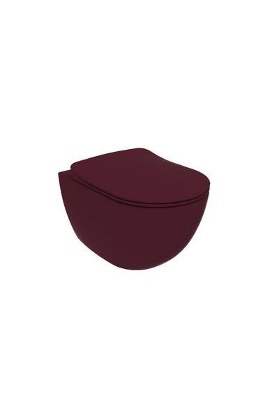 Creavit Free Rim-Off Asma Kanalsız Klozet Berry Mat FE322 + Yavaş Kapanır Kapak