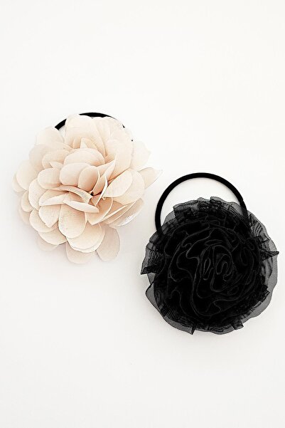 New Obsessions Çiçek Detaylı Lastik Toka Seti 2'li Paket