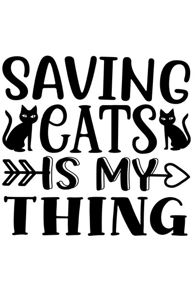 StoryGift Romania Sticker Eticheta 40CM Exterior cu pisici si mesajul "Salvar...