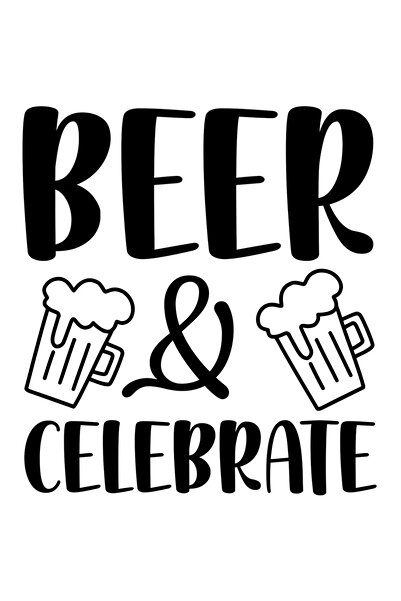 StoryGift Romania Sticker Eticheta 50CM Exterior cu mesajul "Beer & celebrate...