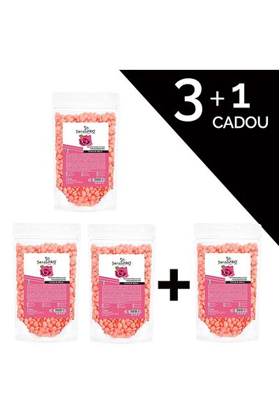 SensoPRO Milano Set 3 1 Free Elastic Epilation Wax Granules Titanio Rosa, 100g