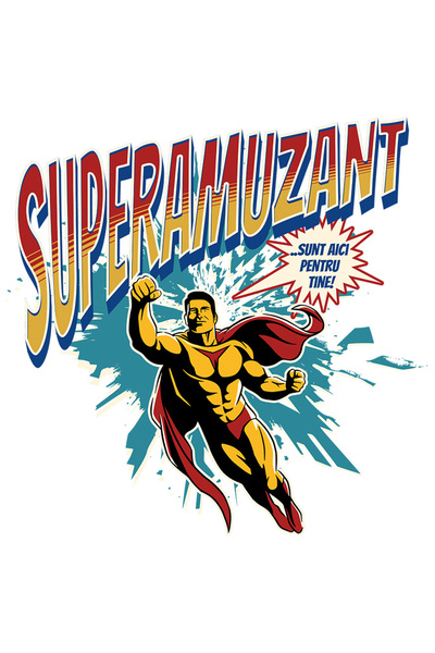 StoryGift Romania Sticker Eticheta 40CM Super Amuzant SuperErou Sunt Aici Pen...
