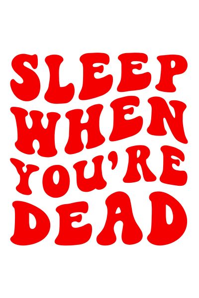 StoryGift Romania Sticker Exterior Cu Un Mesaj In Limba Engleza Pentru Cei Obositi Cu Mesajul "sleep When Yo