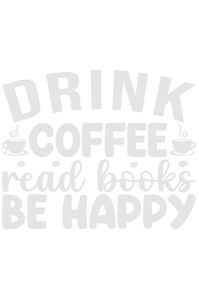 StoryGift Romania Sticker Adeziv 90CM Exterior cu mesajul "Bea cafea, citeste...