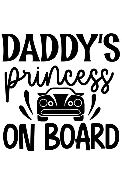 StoryGift Romania Sticker Eticheta 40CM Exterior cu o masina si textul "Daddy...