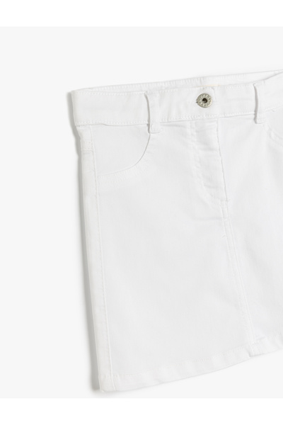 Koton Βασική φούστα με κουμπιά και τσέπες με φερμουάρ