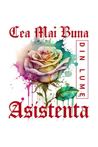 StoryGift Romania Sticker Adeziv 90CM Cu Textul Cea Mai Buna Asistenta, Din L...