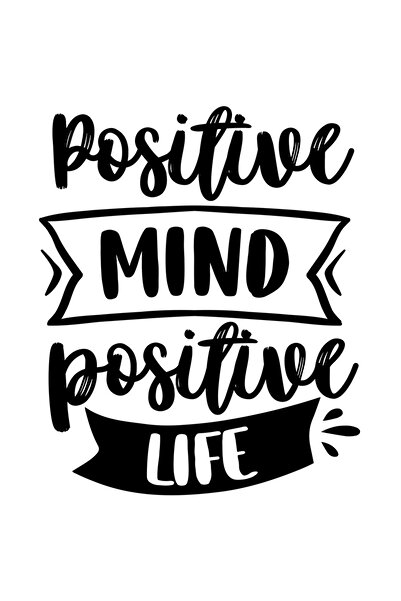 StoryGift Romania Sticker Autocolant 70CM Exterior cu textul "Positive mind, ...