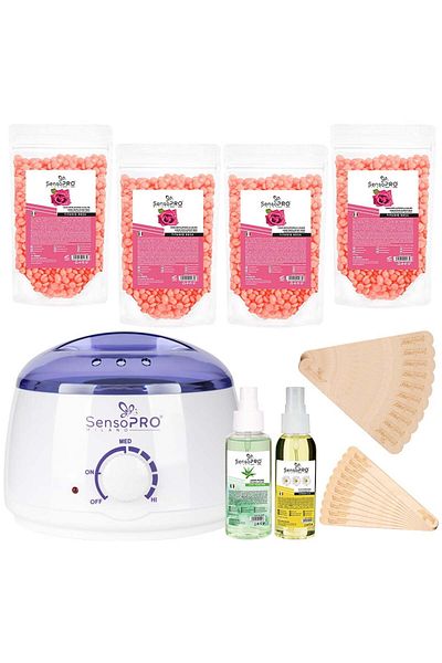 SensoPRO Milano Total Rose Skin Waxing Kit,