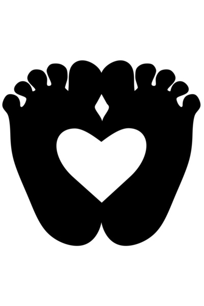 StoryGift Romania Sticker Autocolant 70CM Exterior cu o inimioara si 2 pasi - joaca afectiune copilarie bebelus