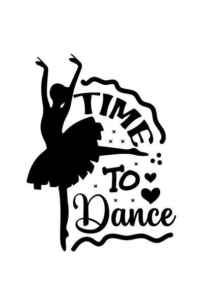 StoryGift Romania Sticker Exterior cu inimioare si mesajul "Time to dance" - ...