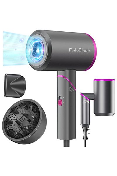 FadeBlade Max Pro Professional Hair Dryer, Foldable