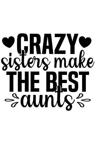 StoryGift Romania Sticker Autocolant 70CM Exterior cu inimioare pentru surorile nebunatice care sunt cele mai bu