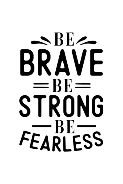 StoryGift Romania Sticker Eticheta 50CM Exterior cu textul "Fii curajos, fii ...