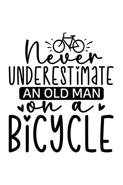 StoryGift Romania Sticker Exterior cu o bicicleta si mesajul "Niciodata sa nu...